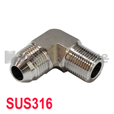 SUS316 유압엘보(UNF#4) (22925) 